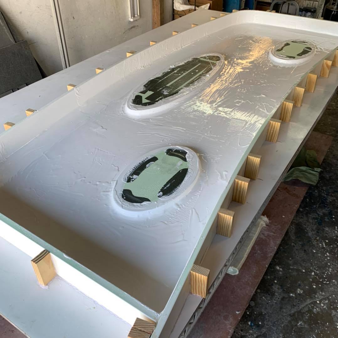 custom swim platform boat