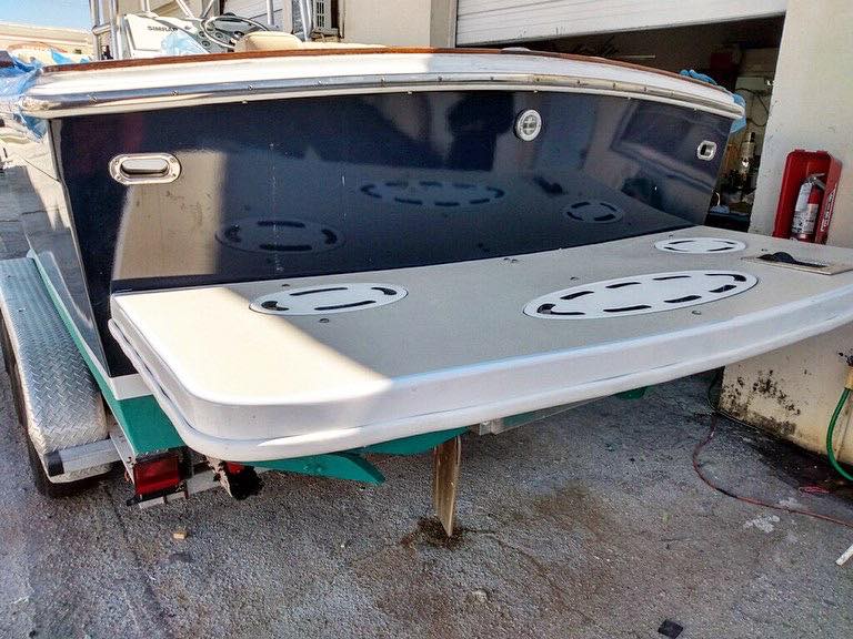 custom swim platform boat